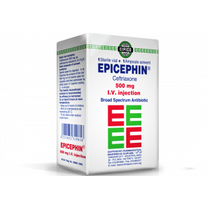 EPICEPHIN 500 MG ( CEFTRIAXONE ) IV VIAL